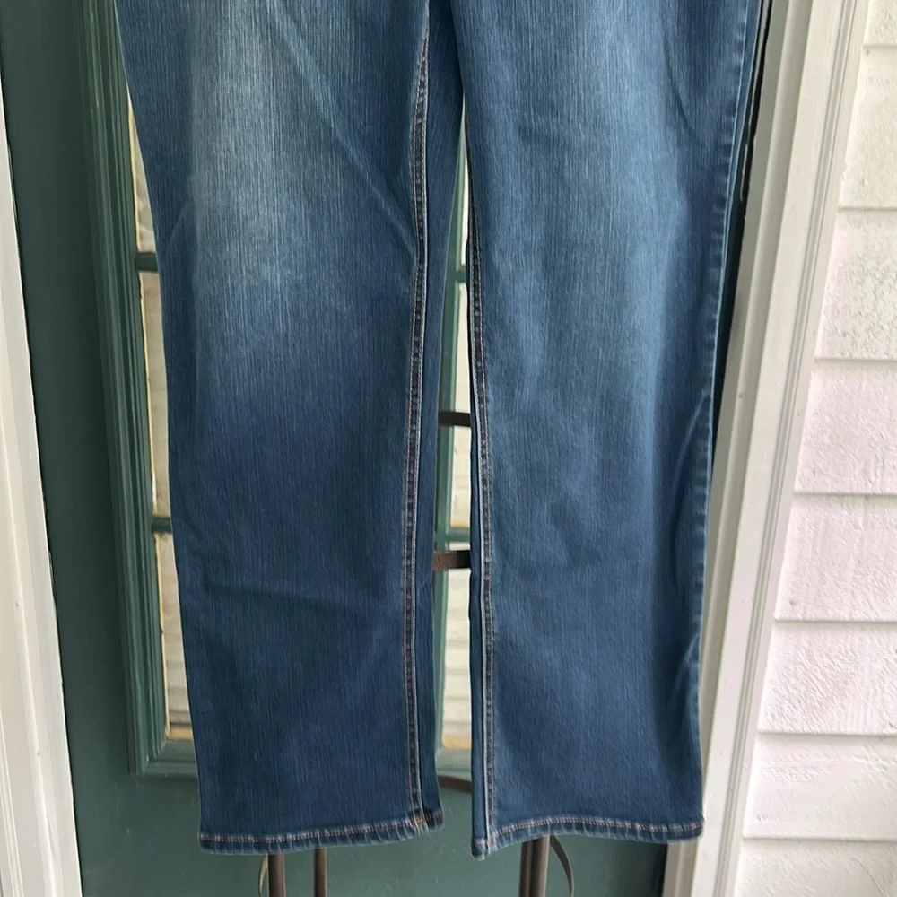 Chico's So Lifting So Slimming Collection Dark Straight Leg Jeans 14 (2.5 Short)